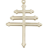 Marionite Cross Pendant, 14 Karat Gold - 14 KT Yellow Gold