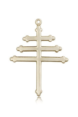 Marionite Cross Pendant, 14 Karat Gold - 14 KT Yellow Gold