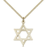 Star of David Medal, Gold Filled - Gold-tone