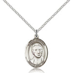 St. Eugene De Mazenod Medal, Sterling Silver, Medium - 18&quot; 1.2mm Sterling Silver Chain + Clasp