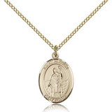 St. Patrick Medal, Gold Filled, Medium - Gold-tone