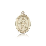 St. Sebastian Field Hockey Medal, 14 Karat Gold, Medium - 14 KT Yellow Gold
