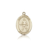 St. Sebastian Field Hockey Medal, 14 Karat Gold, Medium - 14 KT Yellow Gold