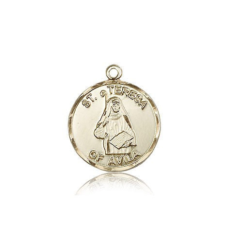 St. Theresa Medal, 14 Karat Gold - 14 KT Yellow Gold