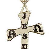 Cross Pendant, Gold Filled - 24&quot; 2.4mm Gold Plated Endless Chain