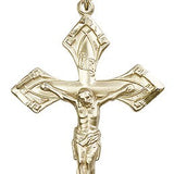 Crucifix Pendant, Gold Filled - 24&quot; 2.4mm Gold Plated Endless Chain