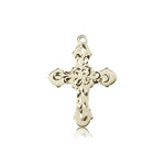Cross Pendant, 14 Karat Gold - 14 KT Yellow Gold