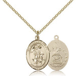 Guardian Angel Air Force Medal, Gold Filled, Medium - Gold-tone