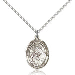 St. Margaret of Cortona Medal, Sterling Silver, Medium - 18&quot; 1.2mm Sterling Silver Chain + Clasp