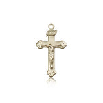 Crucifix Pendant, 14 Karat Gold - 14 KT Yellow Gold