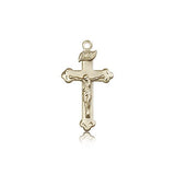 Crucifix Pendant, 14 Karat Gold - 14 KT Yellow Gold