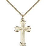 Cross Pendant, Gold Filled - Gold-tone