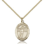 St. Christopher Volleyball Medal, Gold Filled, Medium - Gold-tone