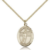 St. Christopher Volleyball Medal, Gold Filled, Medium - Gold-tone