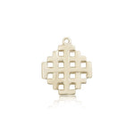 Jerusalem Cross Pendant, 14 Karat Gold - 14 KT Yellow Gold