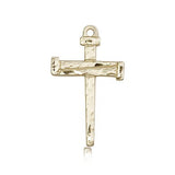 Nail Cross Pendant, 14 Karat Gold - 14 KT Yellow Gold
