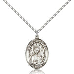 Our Lady of La Vang Medal, Sterling Silver, Medium - 18&quot; 1.2mm Sterling Silver Chain + Clasp