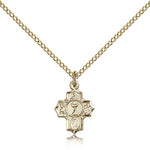 Communion 5 Way Cross Pendant, Gold Filled - Gold-tone