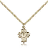 Communion 5 Way Cross Pendant, Gold Filled - Gold-tone
