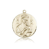 Our Lady of Perpetual Help Medal, 14 Karat Gold - 14 KT Yellow Gold