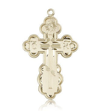 St. Olga Cross Pendant, 14 Karat Gold - 14 KT Yellow Gold