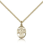 5 Way Cross Chalice Medal, Gold Filled - Gold-tone