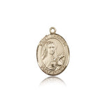 St. Therese of Lisieux Medal, 14 Karat Gold, Medium - 14 KT Yellow Gold