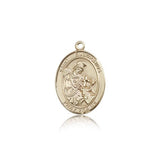 St. Eustachius Medal, 14 Karat Gold, Medium - 14 KT Yellow Gold