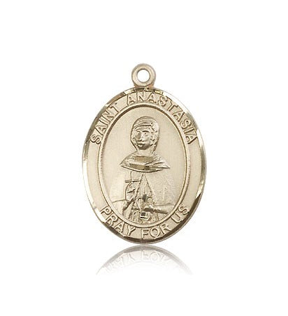 St. Anastasia Medal, 14 Karat Gold, Large - 14 KT Yellow Gold