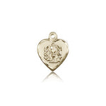 Heart Communion Medal, 14 Karat Gold - 14 KT Yellow Gold