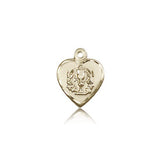 Heart Communion Medal, 14 Karat Gold - 14 KT Yellow Gold