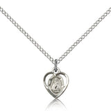 Infant Medal, Sterling Silver - 18&quot; 1.2mm Sterling Silver Chain + Clasp