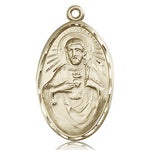 Scapular Medal, 14 Karat Gold - 14 KT Yellow Gold