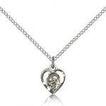 St. Anthony of Padua Medal, Sterling Silver - 18&quot; 1.2mm Sterling Silver Chain + Clasp