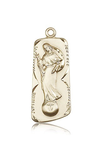 Our Lady of Mental Peace Medal, 14 Karat Gold - 14 KT Yellow Gold