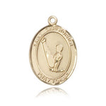 St. Christopher Gymnastics Medal, 14 Karat Gold, Large - 14 KT Yellow Gold
