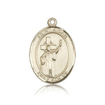 St. Aidan of Lindesfarne Medal, 14 Karat Gold, Large - 14 KT Yellow Gold