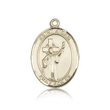 St. Aidan of Lindesfarne Medal, 14 Karat Gold, Large - 14 KT Yellow Gold