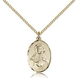 Scapular Medal, Gold Filled - Gold-tone