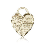 St. Michael the Archangel Medal, 14 Karat Gold - 14 KT Yellow Gold