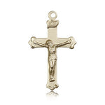 Crucifix Pendant, 14 Karat Gold - 14 KT Yellow Gold
