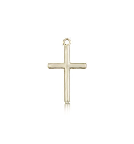 Cross Pendant, 14 Karat Gold - 14 KT Yellow Gold
