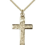 Cross Pendant, Gold Filled - Gold-tone