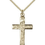 Cross Pendant, Gold Filled - Gold-tone