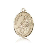 St. Thomas of Villanova Medal, 14 Karat Gold, Large - 14 KT Yellow Gold
