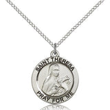 St. Theresa Medal, Sterling Silver - Sterling Silver