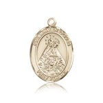 Our Lady of Olives Medal, 14 Karat Gold, Large - 14 KT Yellow Gold