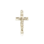 Crucifix Pendant, 14 Karat Gold - 14 KT Yellow Gold