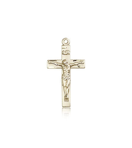 Crucifix Pendant, 14 Karat Gold - 14 KT Yellow Gold