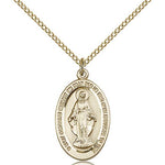 Miraculous Medal, Gold Filled - Gold-tone
